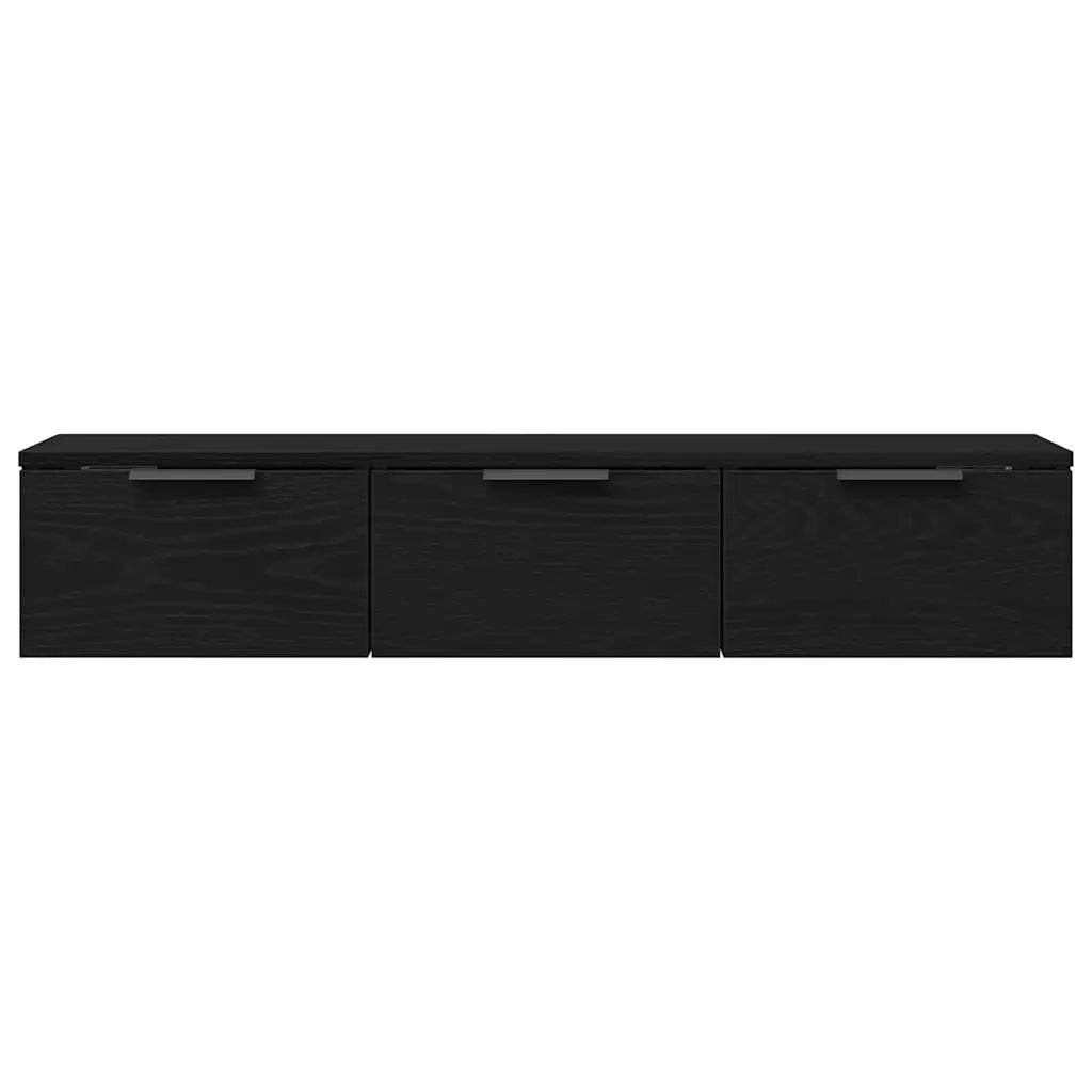 Armadietto a muro con cassetto Rovere Nero 102 x 30 x 20 cm 862777