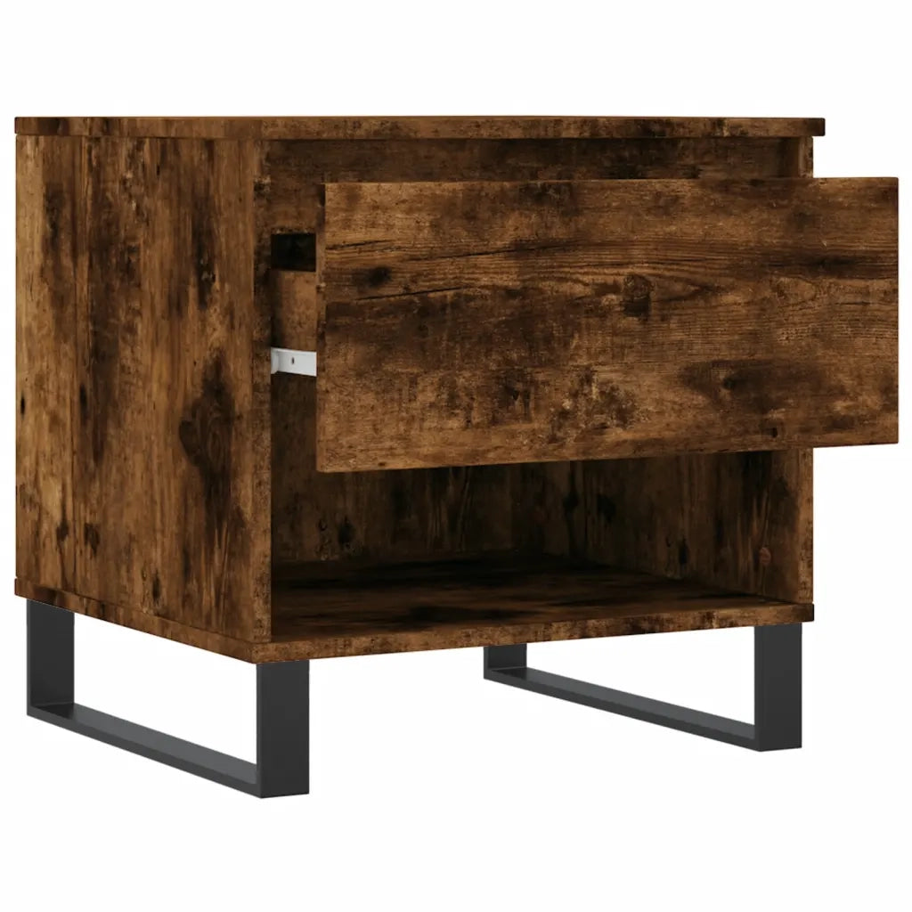2 pz Tavolini salotto | Tavolino da caff¨¨ | Tavolino da Soggiorno Rovere Fumo 50x46x50 cm Legno Multistrato