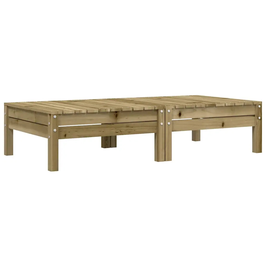 Poggiapiedi Giardino con Cuscini 2pz Legno Impregnato di Pino 838172