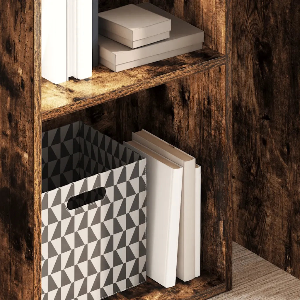 Libreria Rovere Fumo 40x30x152 cm in Legno Multistrato