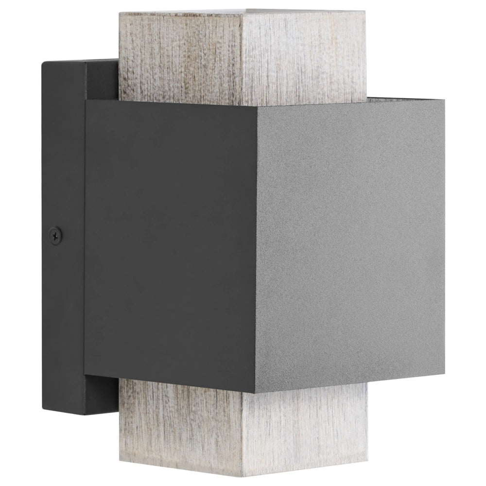 Lampada da parete da esterno a LED in metallo per porta d'ingresso e portico nero stile tradizionale