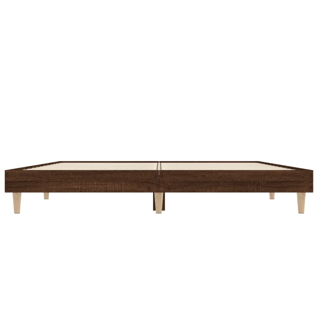 Letto matrimoniale | Letto per adulti | Giroletto senza Materasso Rovere Marrone 120x190 cm Truciolato