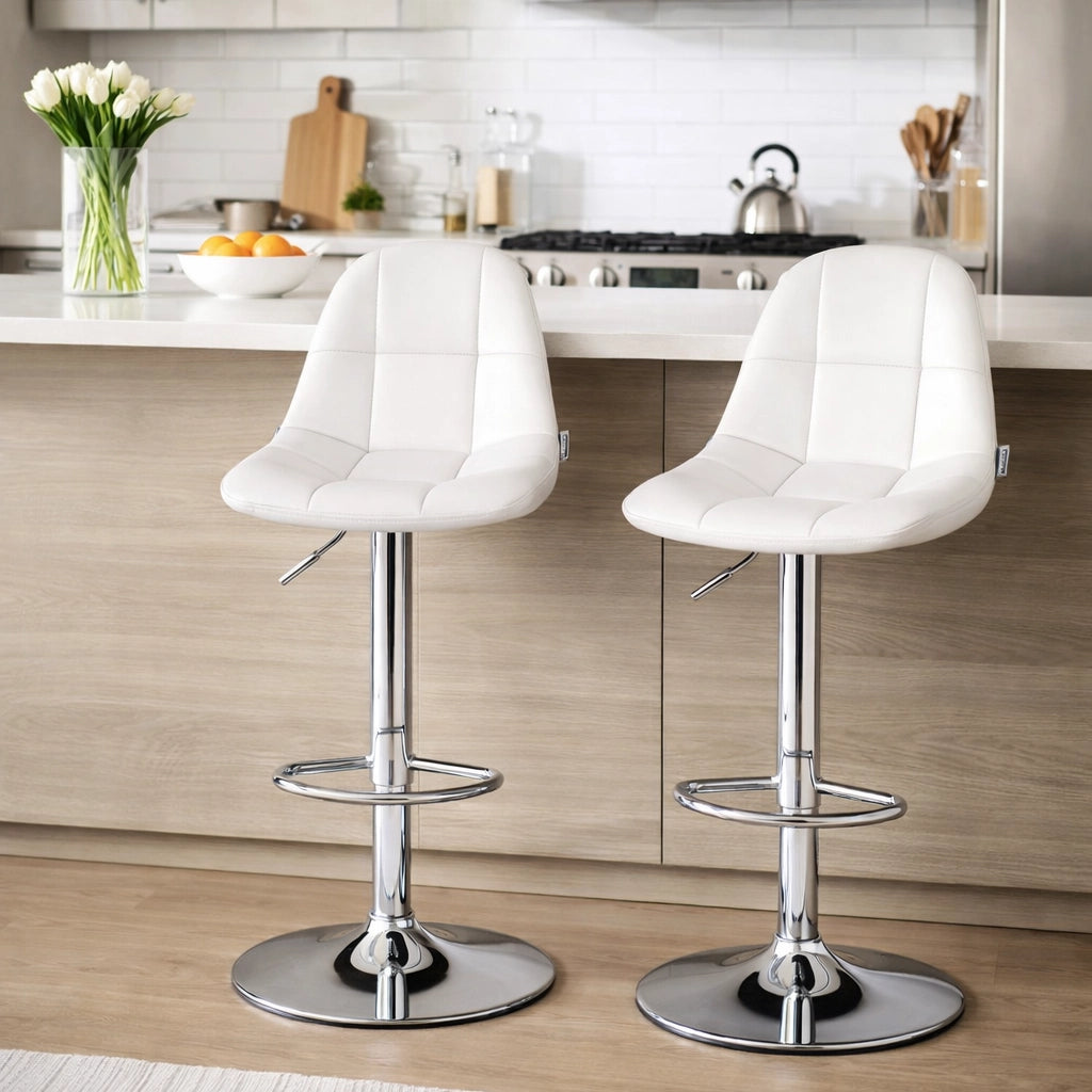 Sgabello Bar kit 2pz Altezza Regolabile Seduta Ergonomica Girevole a 360°