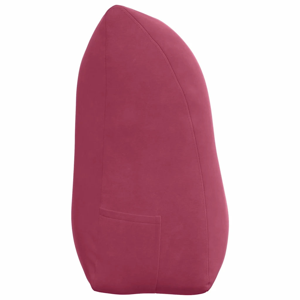 Cuscino per Schiena Rosso Vino 100 x 24 x 50 cm Velluto