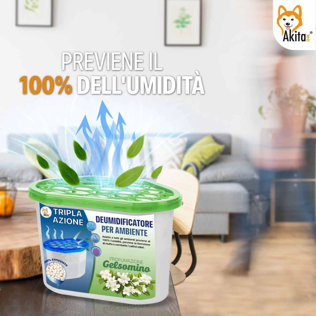 Akitaink Set 6 Assorbiumidita' Profumati 500ml Deumidificatori