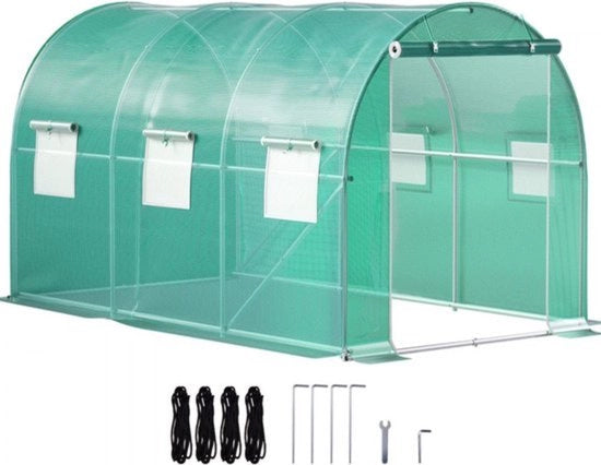 Tunnel di ingresso - Struttura in acciaio galvanizzato - Impermeabile - 3,7x2,1x2,1 m