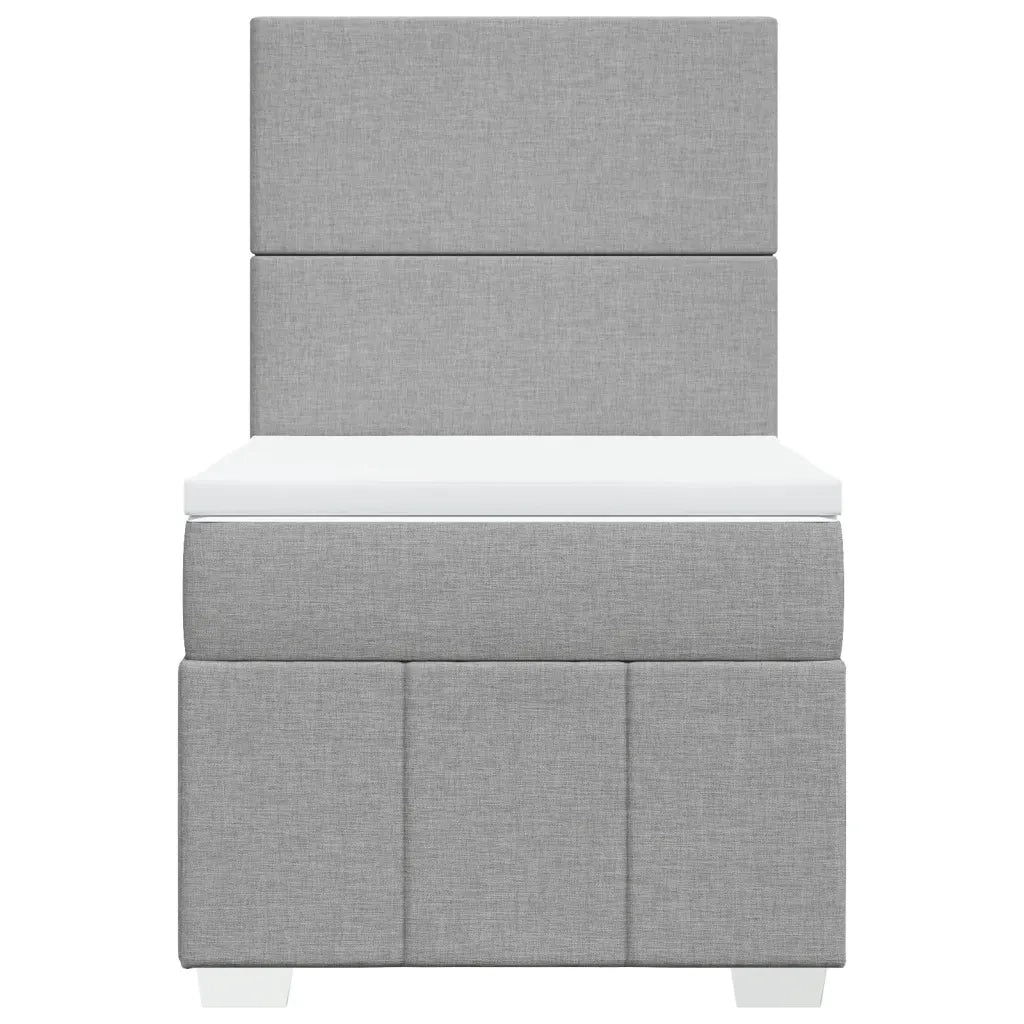 Giroletto a Molle con Materasso Grigio Chiaro 80x200 cm Tessuto 3291488