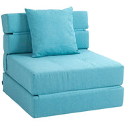 Poltrona letto 1 posto con cuscino ¨C zephmum ¨C tessuto blu