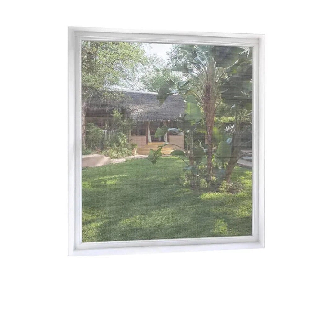 Trade Shop - Zanzariera Universale Finestra Bianca Adesiva Con Nastro Velcro 150x220cm 10228 -