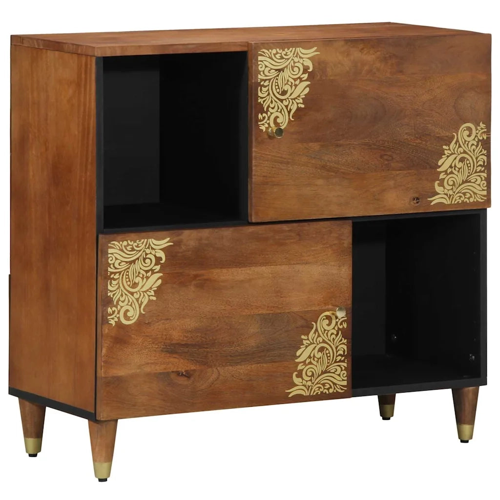 Credenza-Buffet-Armadio da cucina Marrone 80 x 33 x 75 cm Legno di mango massello