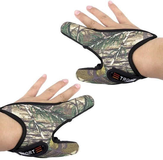 Manopole da pesca antiscivolo progettate - Guanti da pesca in neoprene - Protezione per le dita - Cintura regolabile - Dita flessibili - Ideali per lo sport all'aperto - Manopole da pesca