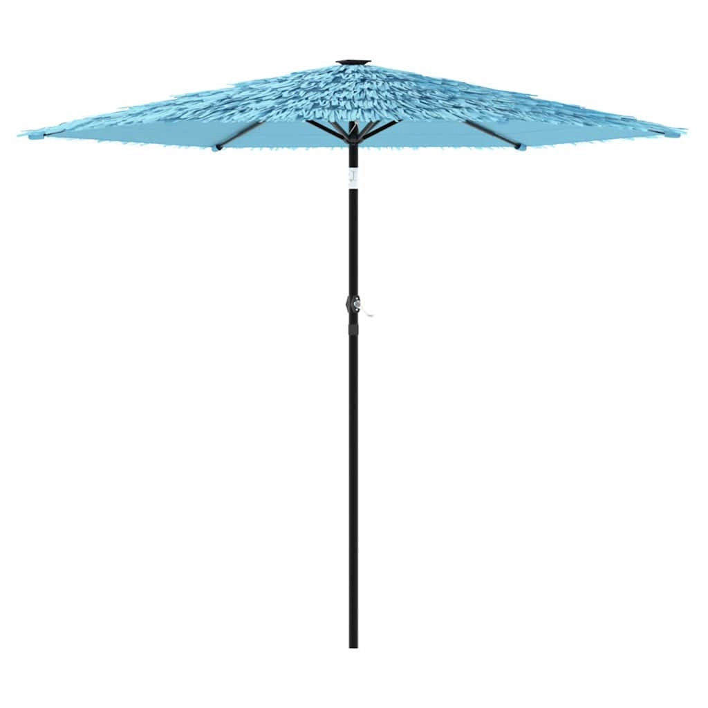 Ombrellone da giardino quadrato di design con protezione solare 268 x 268 x 226 cm poliestere blu 02_0056397