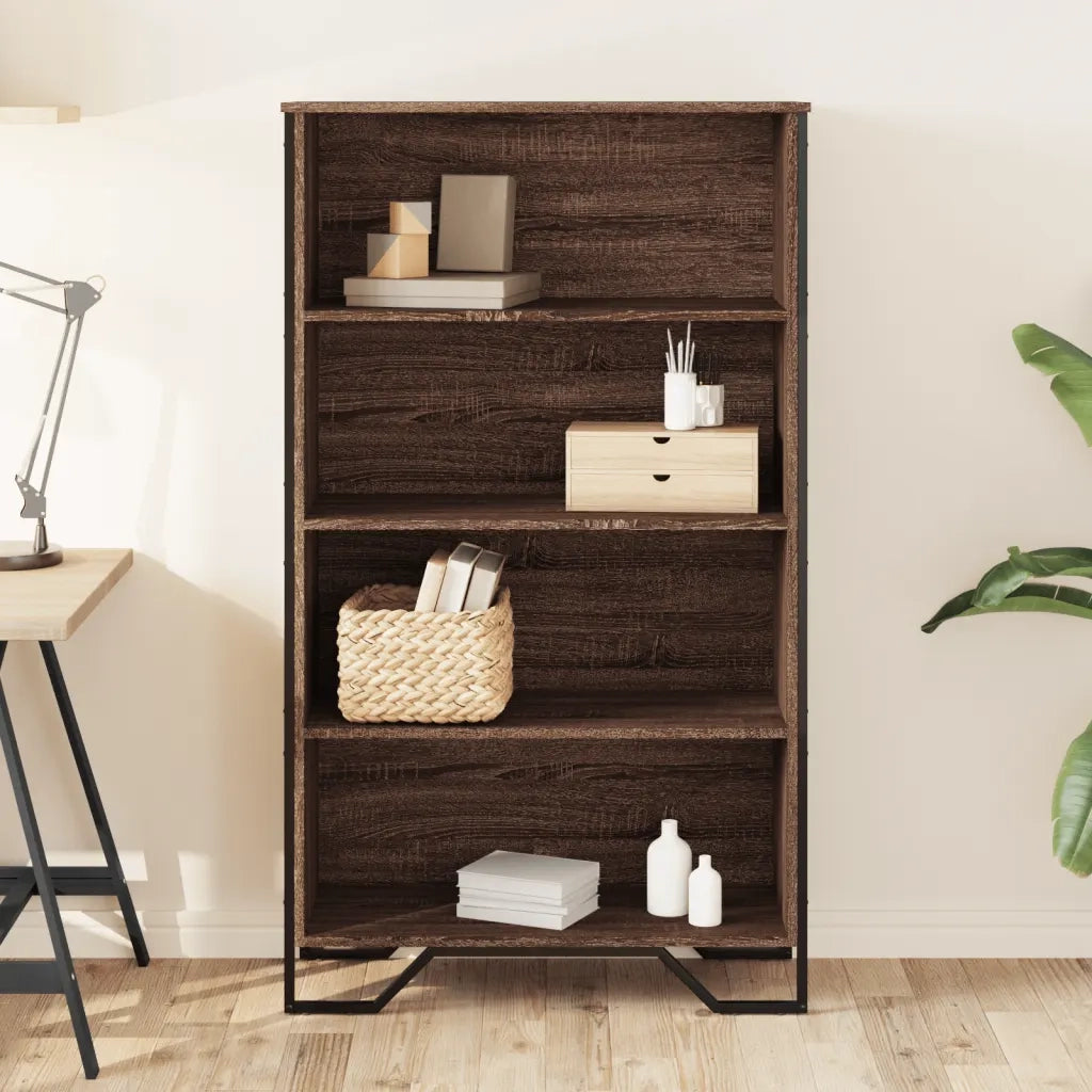 Libreria Rovere Marrone 80x31x137,5 cm in Legno Multistrato 848633