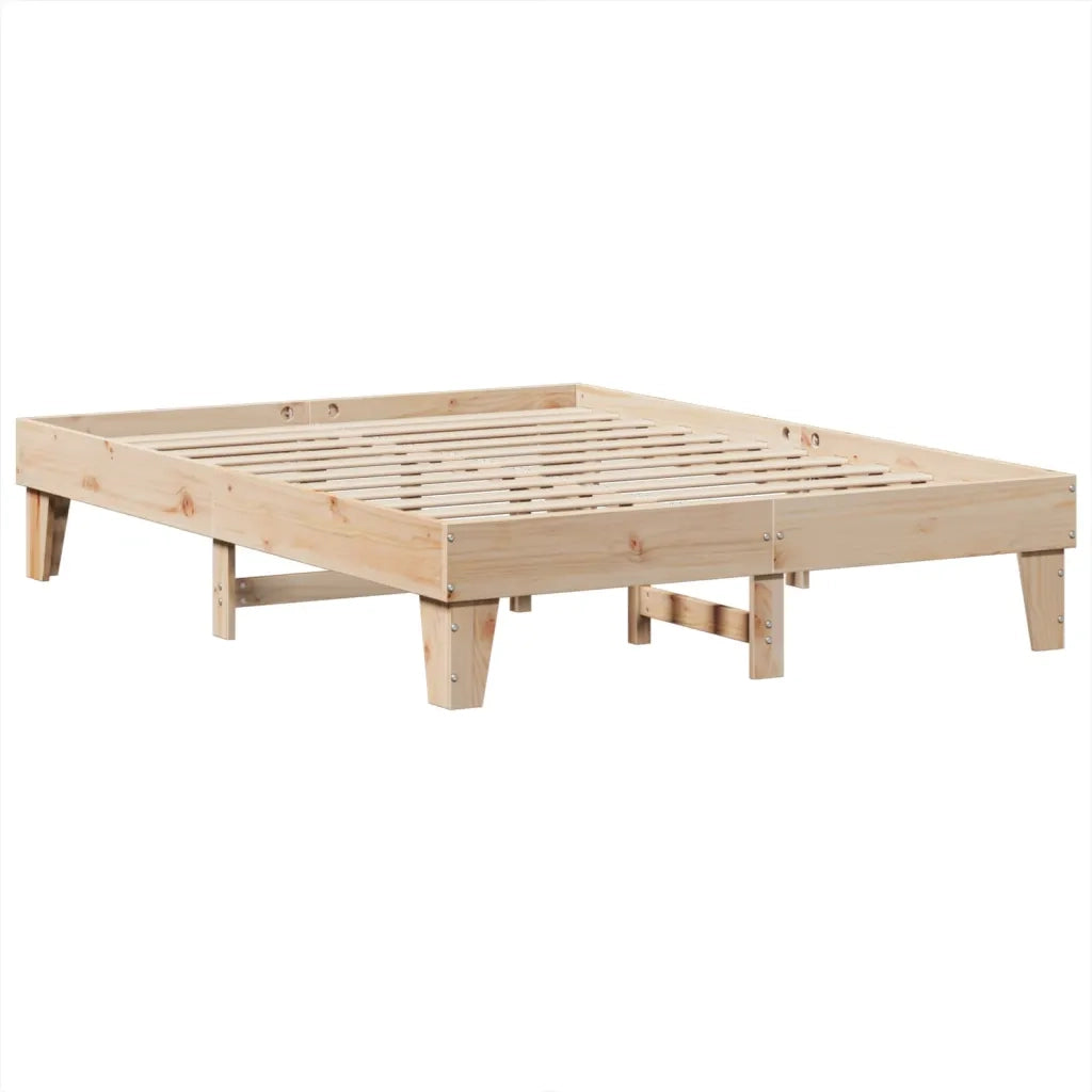 Letto senza Materasso 140x200 cm in Legno Massello di Pino