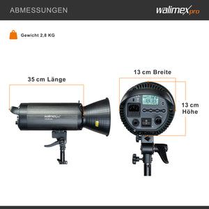 Stager 400 HSS set flash fotografico da studio, luce LED da 400 W per foto e video, con softbox stativo luci e accessori