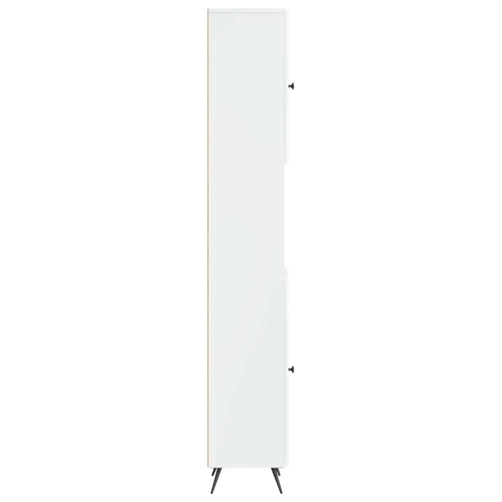 Armadio da Bagno con Ripiano Aperto BREDA Bianco Lucido 897479