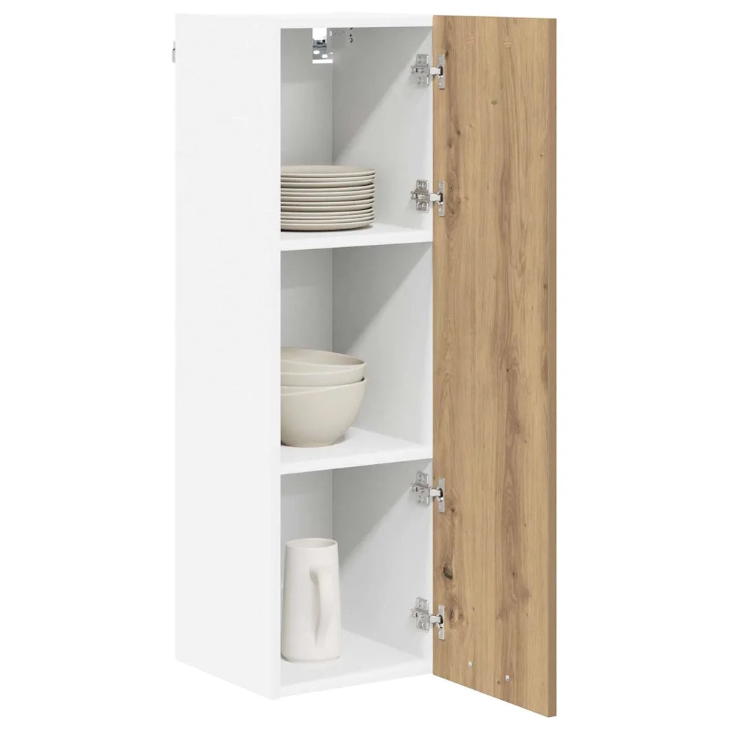 Armadio pensile con porta Rovere artigianale 30 x 31 x 100 cm 884337