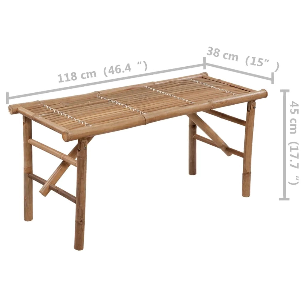 Panca da Giardino Pieghevole con Cuscino 118 cm in BambÃ¹ cod mxl 75649