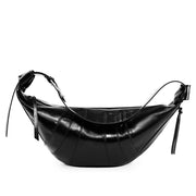 Borsa a tracolla da donna in vera pelle nera
