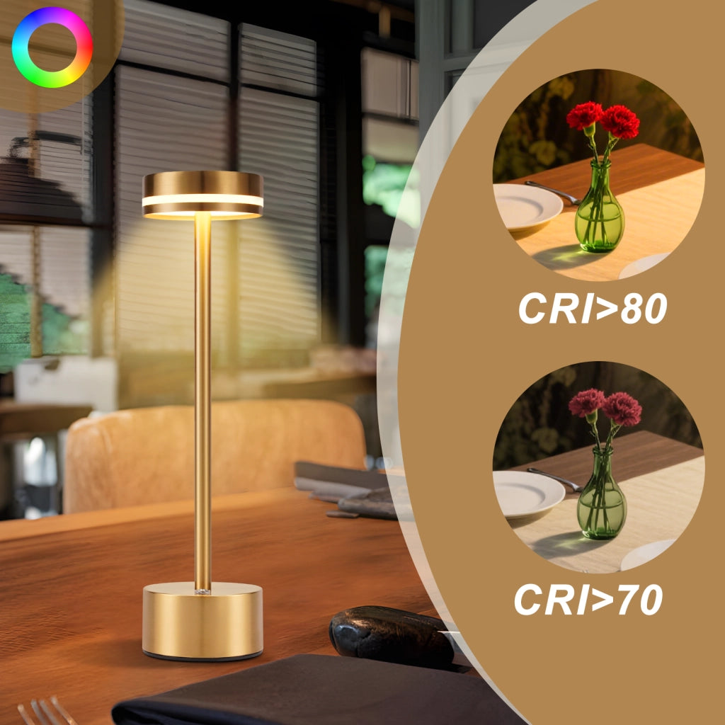 ZMH Lampada da tavolo LED oro set 2 pezzi touch dimmerabile USB C H31.5cm per comodino camera letto