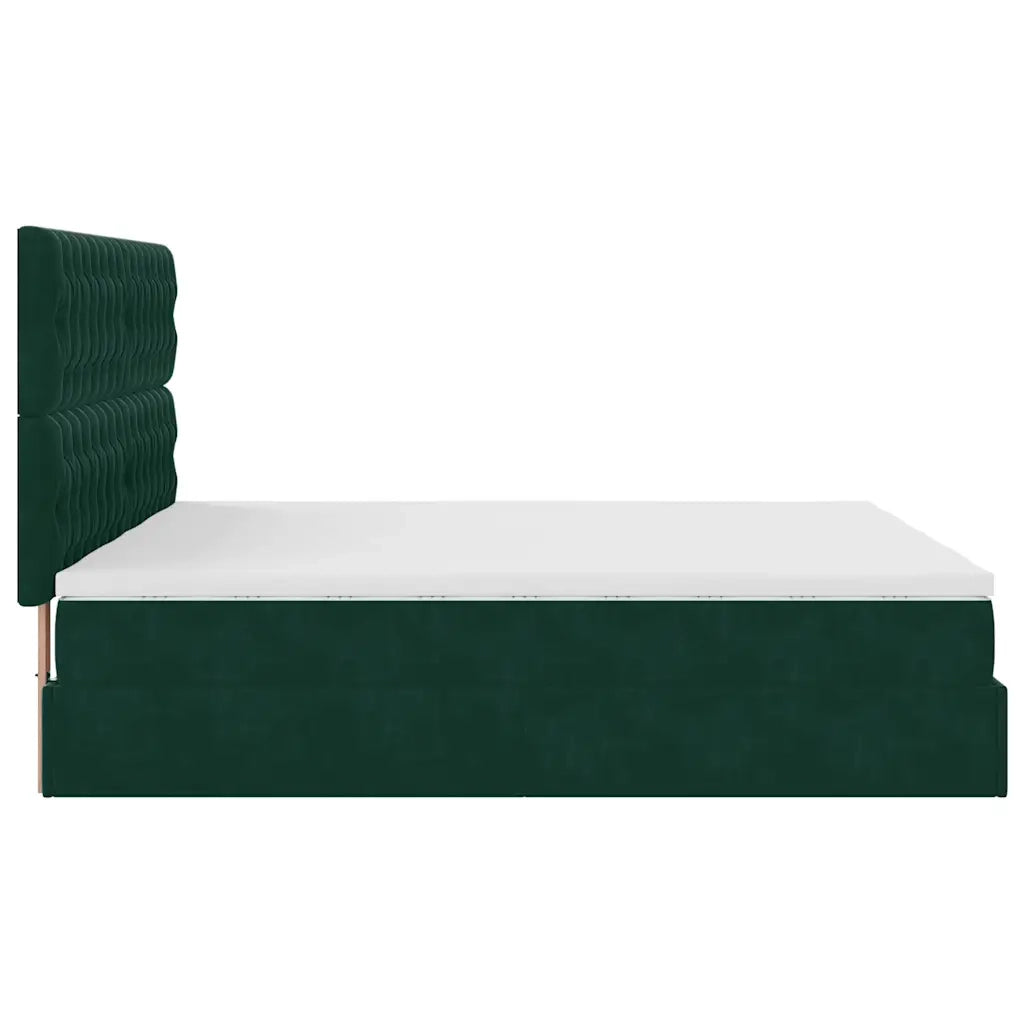 Struttura Letto Pouf con Materassi 160x200 cm Velluto 3313787