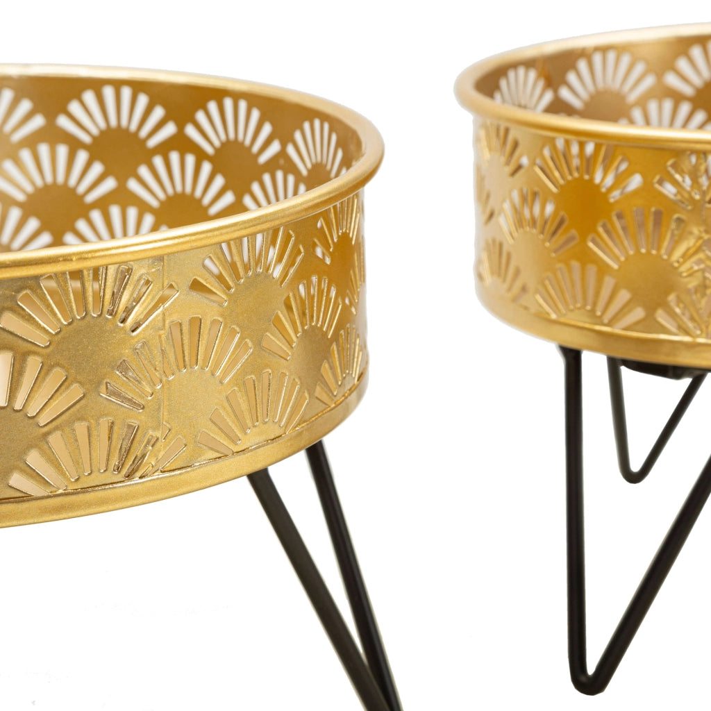 MaeHon, Vaso set 2 Vasi, Portavasi Rimovibili, oro