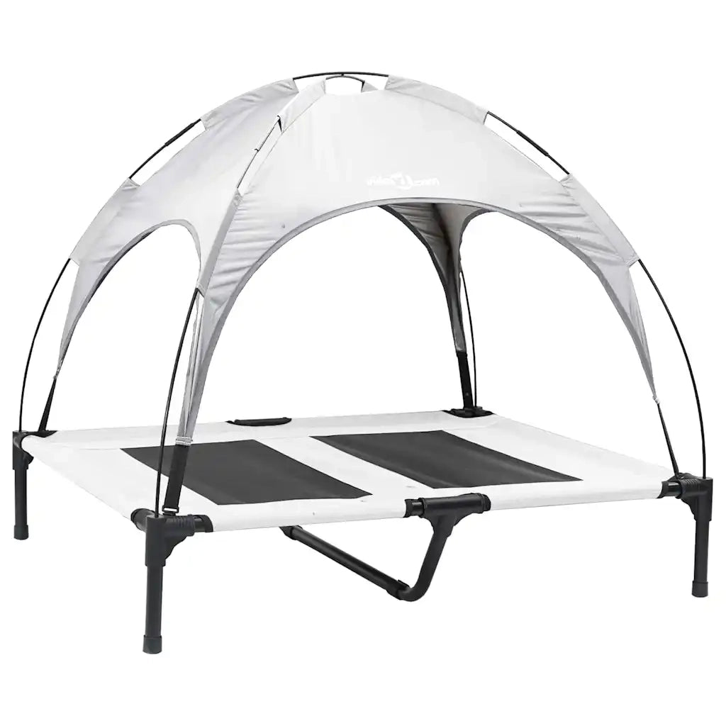 Letto per Cani Grigio Argento 92 x 77 x 82,5 cm Acciaio 42008175