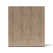 Armadio 4 ante 2 cassetti Seba 4 colore rovere sonoma