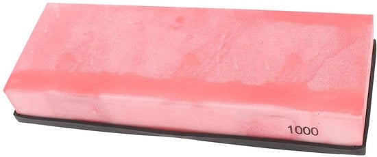 Slijpsteen 1000 Grit con Base Antiscivolo - Piastra Piana con Guida Angolare - Cinghia in Pelle - Qualità di Trattamento Eccezionale - Strumento di Smerigliatura