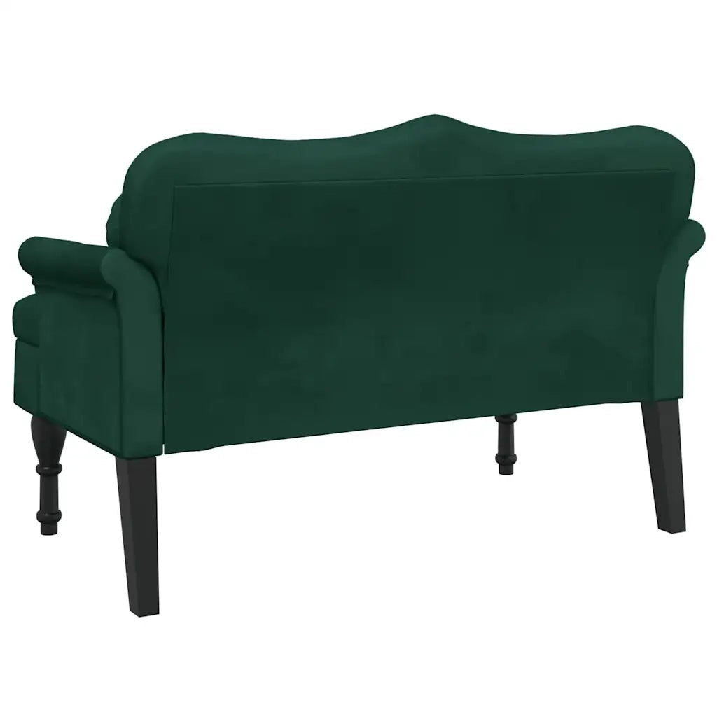 Panca con Cuscini Verde Scuro 120,5x65x75 cm Velluto CFW5608800