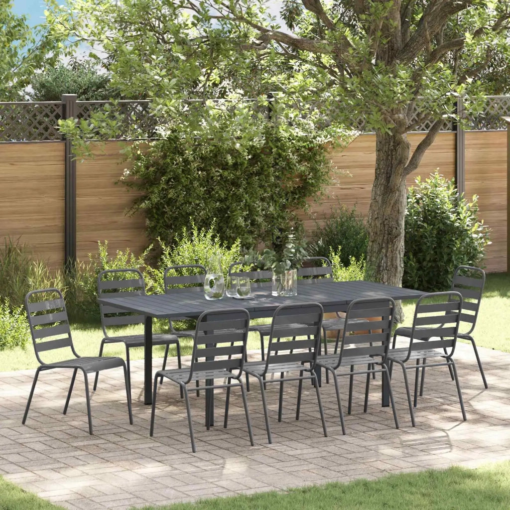 Set da Pranzo per Giardino 11 pcs Antracite 3378828