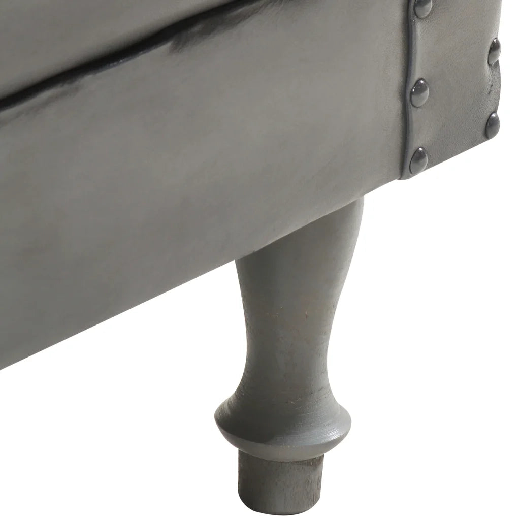 Poltrona | Sedia Relax Cabriolet Grigia in Vera Pelle