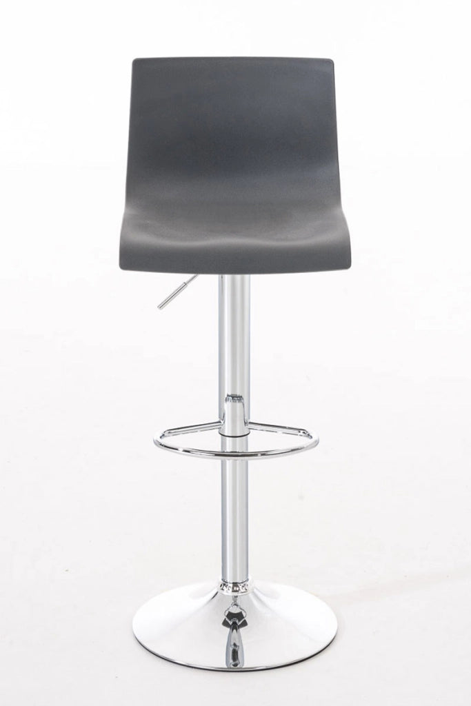 Sgabello Hover in polipropilene e metallo grigio,Metallo in look cromato