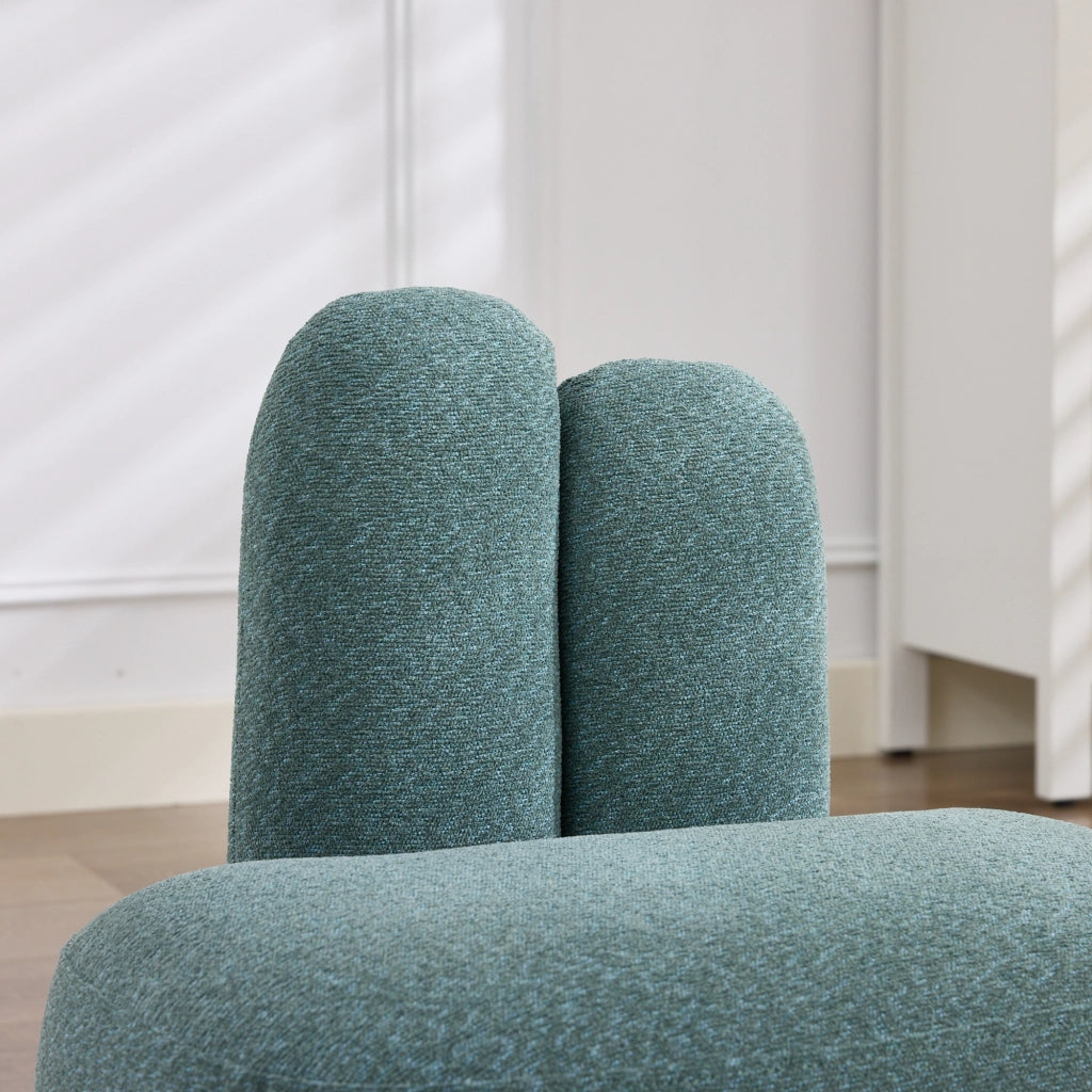 POUF A Forma di Coniglio Imbottito Verde in Tessuto, 6,2 kg