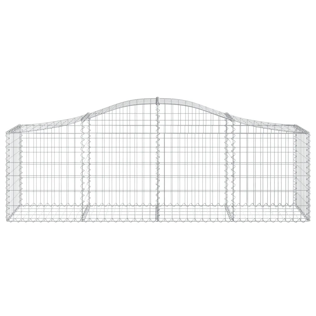 Cesti Gabbioni ad Arco 8 pz 200x50x60/80 cm Ferro Zincato 3145604
