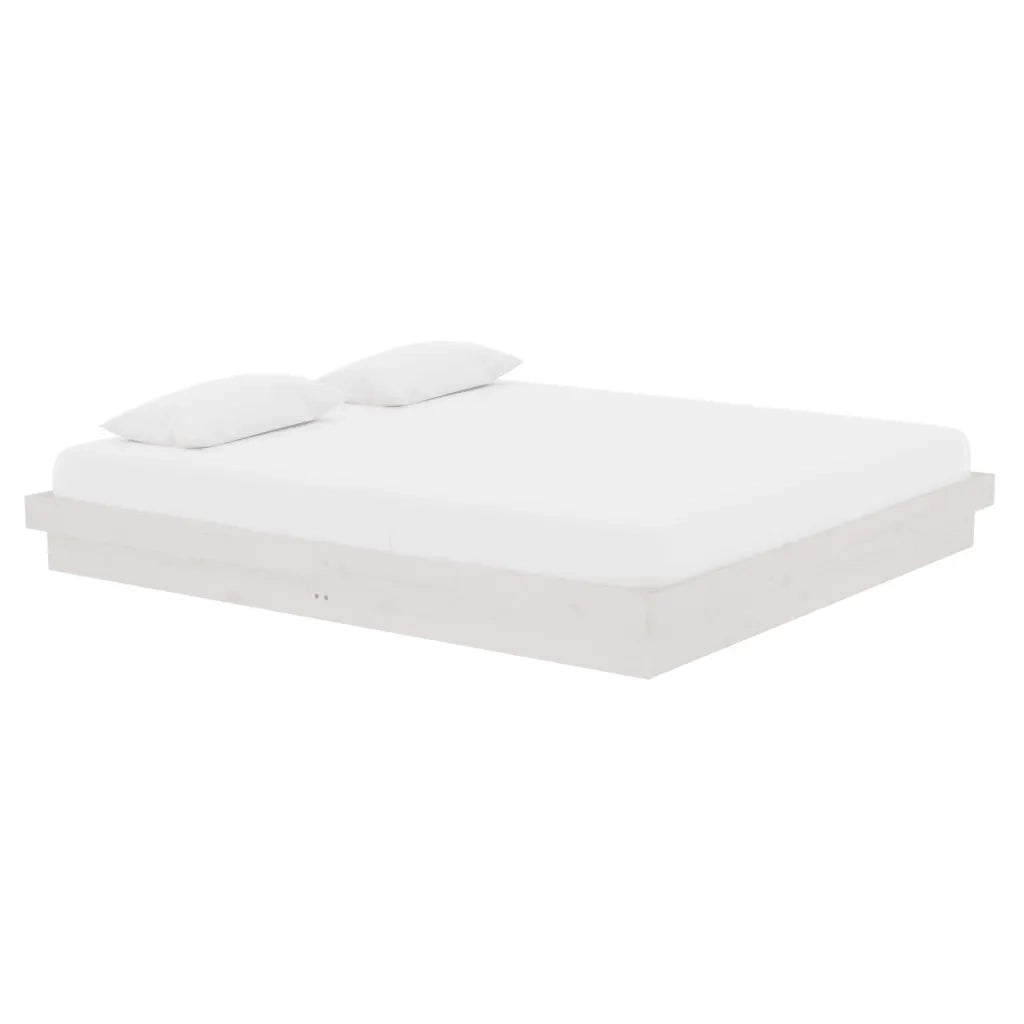 Giroletto-Struttura Letto Bianco in Legno Massello 180x200 cm Super King 989346