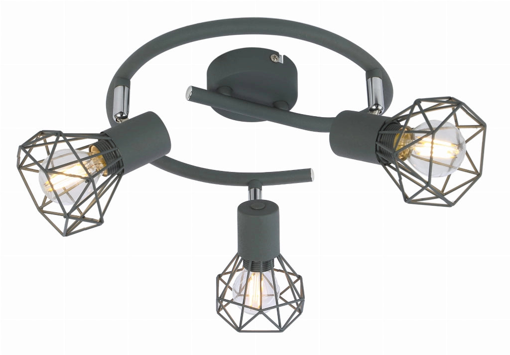 Plafoniera Candellux Verve 98-60990 grigia 43cm 3xE14