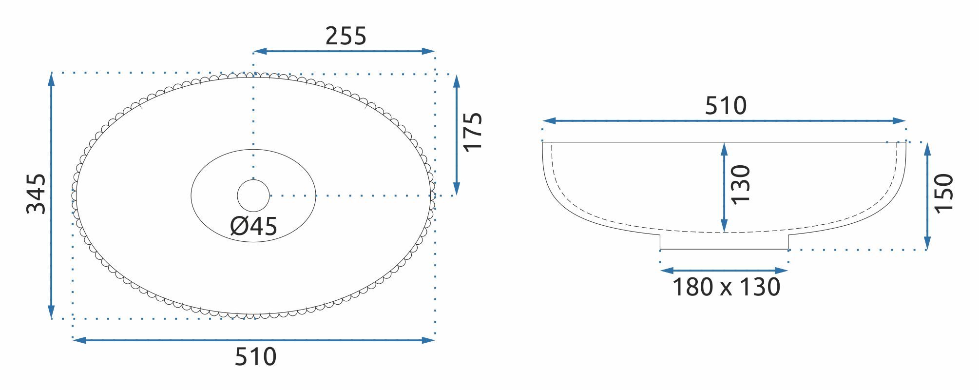 Lavabo Da Appoggio Rea Nicole Transparent