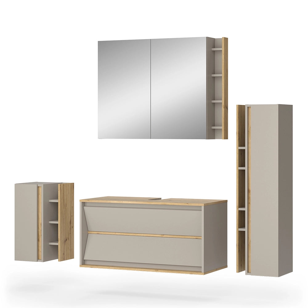 Set di mobili da bagno Edelin Cachemire 4 parti Vicco