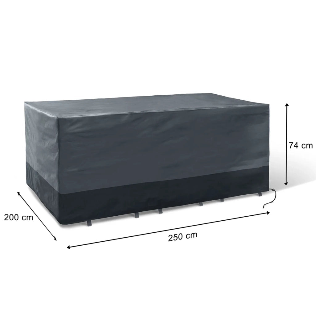 IDMarket - Copertura per tavolo da giardino rettangolare da esterno 250 x 200 x 74 cm