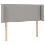 Testiera | Testata ad Orecchio Grigio Chiaro 103x16x78/88 cm in Tessuto