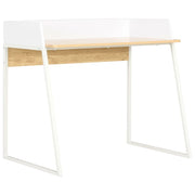 Scrivania tavolo postazione di lavoro mobile per computer studio rovere 90 x 60 x 88 cm bianco 02_0023555