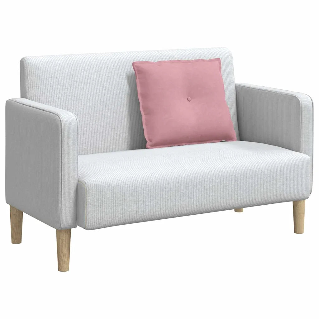 Cuscino per Schiena | Cuscino dorsale Rosa 60 x 50 cm Tessuto in Cords