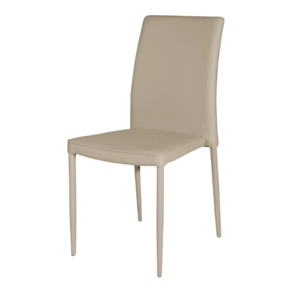 Set 4 sedie moderne in ecopelle nocciola con struttura in metallo (710) - Mobili 2G