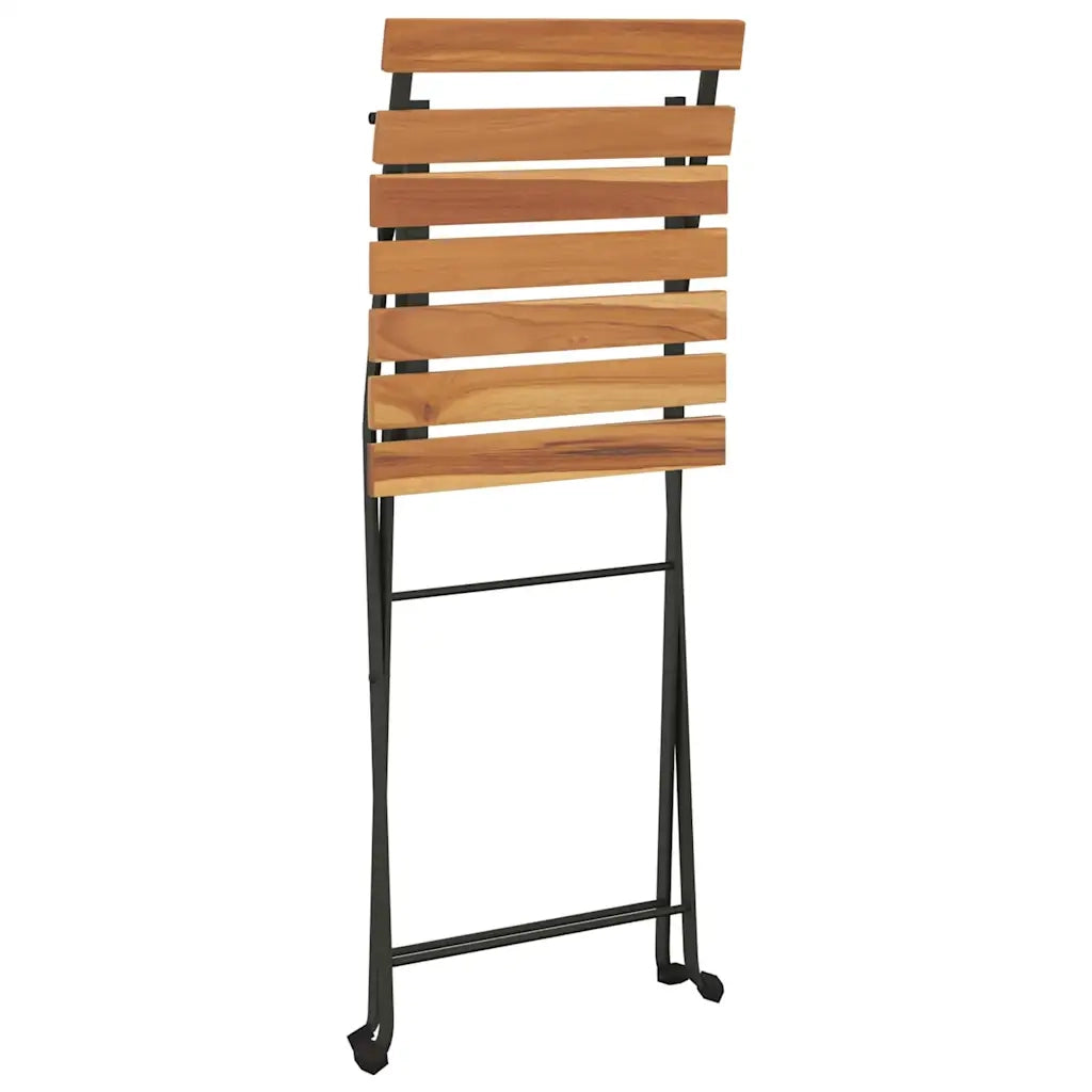 Set Bistr¨° Pieghevole 7pz | Set Salotto da Giardino in Legno Massello di Acacia e Acciaio
