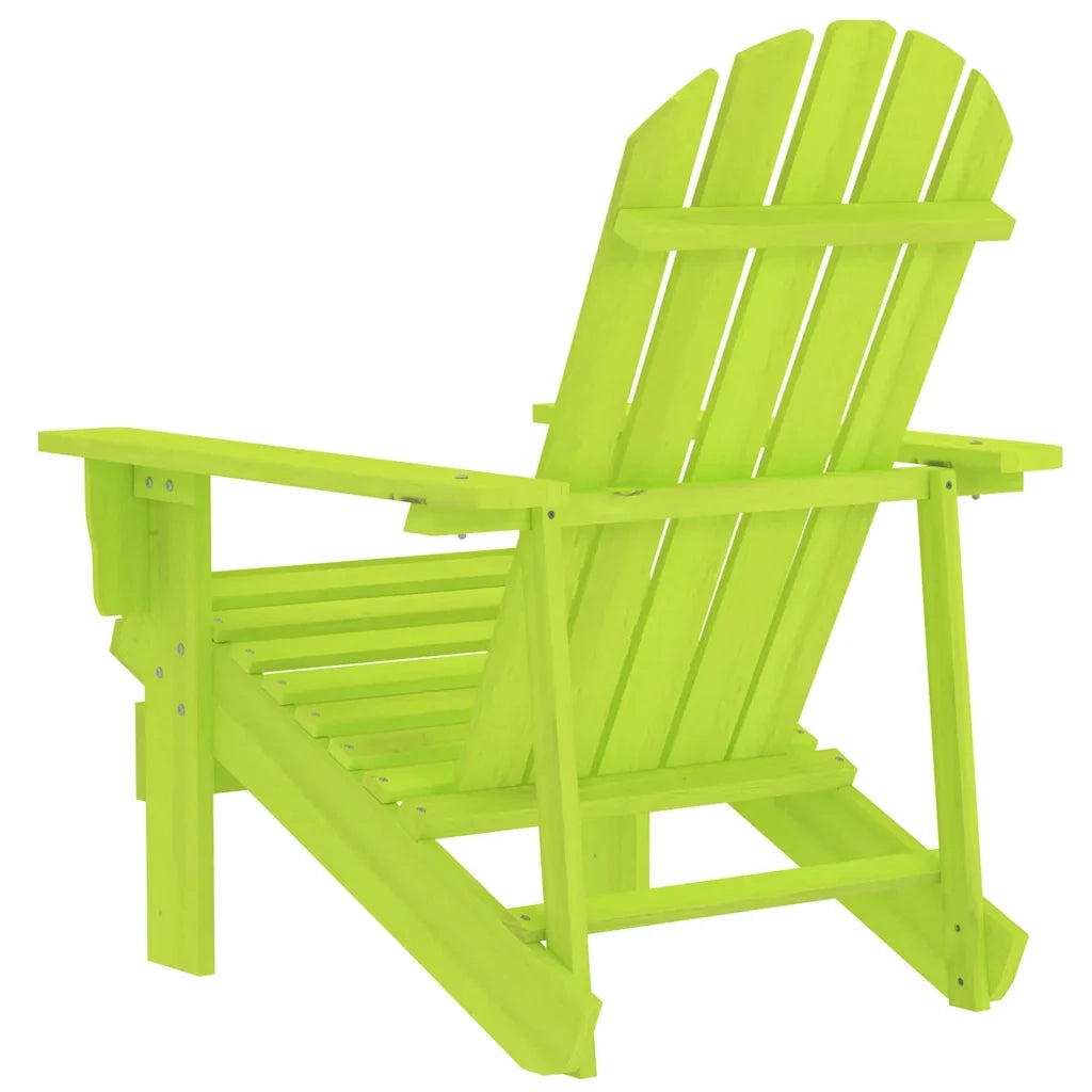 Sedia Giardino Adirondack in Legno Massello di Abete Verde 315876