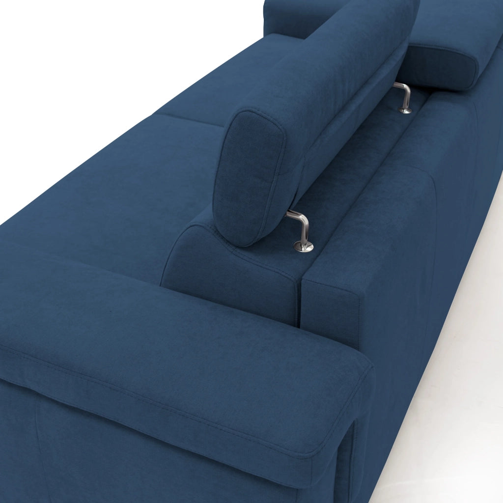 Giunone Divano letto mat. H18 240 cm (mat. 160x197 cm) blu