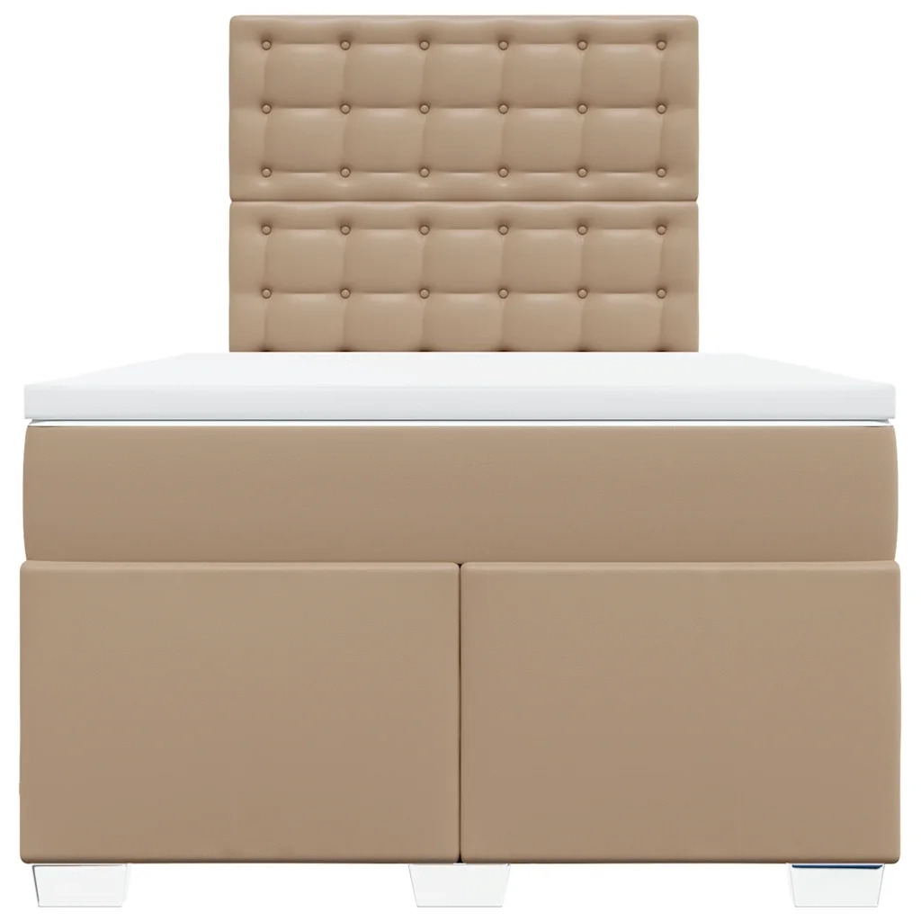 Giroletto a Molle con Materasso Cappuccino 120x200cm Similpelle