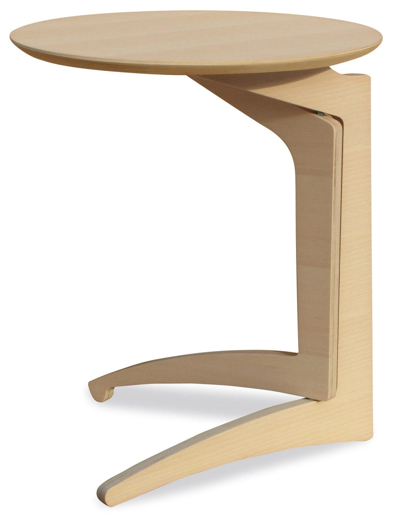 Tavolino Pieghevole da Salotto Ø53x63 cm in Legno Naturale