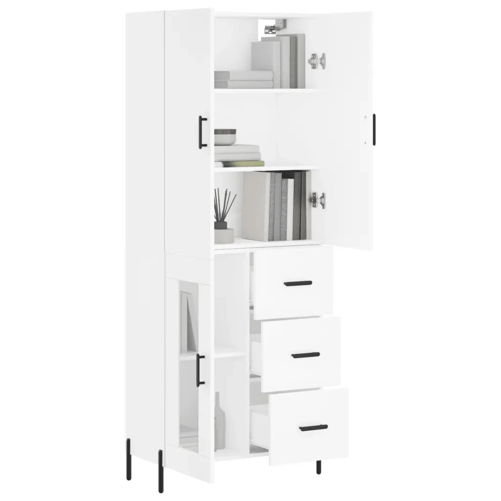 Credenza Bianca 69,5x34x180 cm in Legno Multistrato 3195963